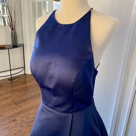 Sapphire Blue Prom Dress iNtrigue by Blush - Picture 2 of 9